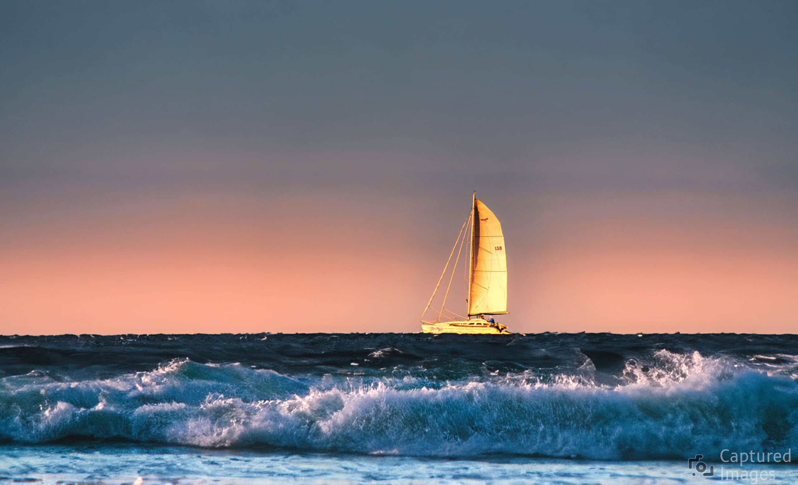 Last Light under Sail